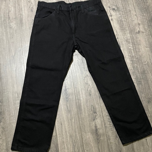 NWT Men’s Wrangler Rustler Regular Fit Black Jeans 38x30 - Picture 4 of 4